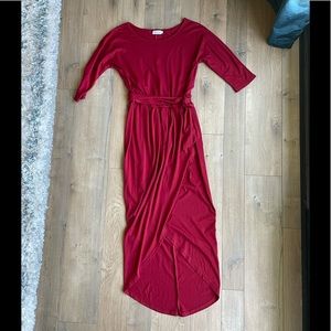 Crimson Red Jersey Dress